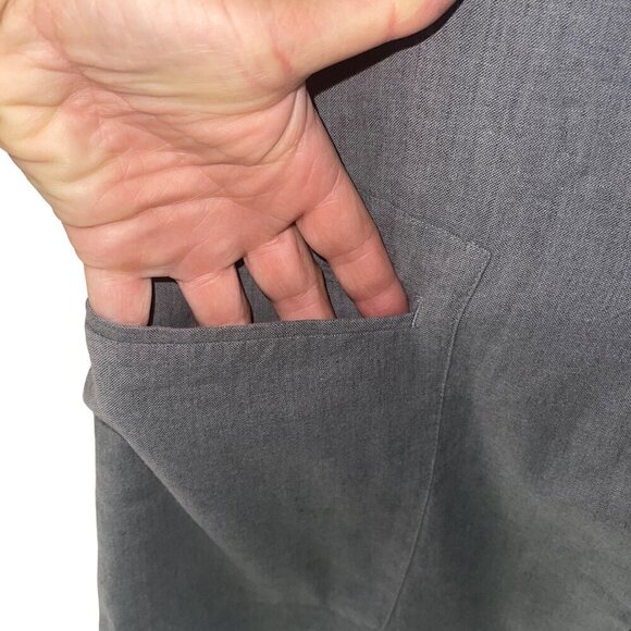 Dknyc Womens Blazer Jacket Size Large Gray Button Down Pockets Long Sleeve - Picture 7 of 9